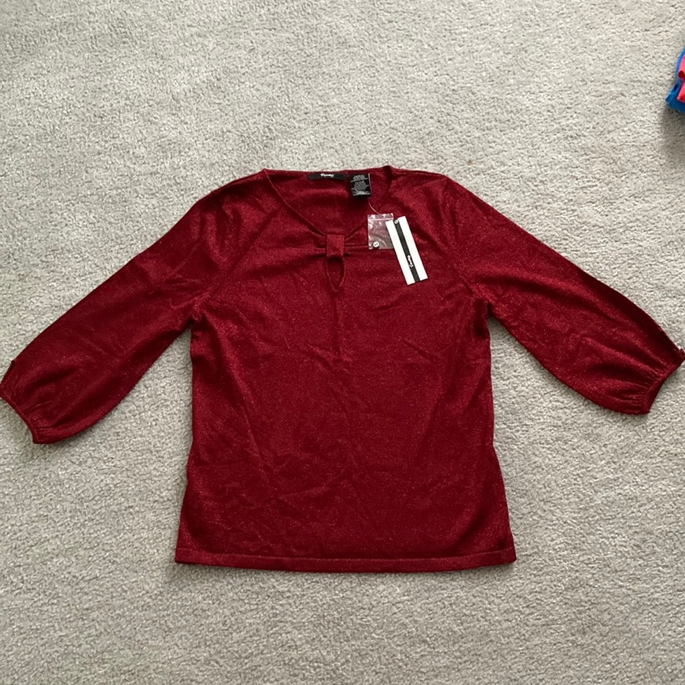 3/4 sleeve sparkle top